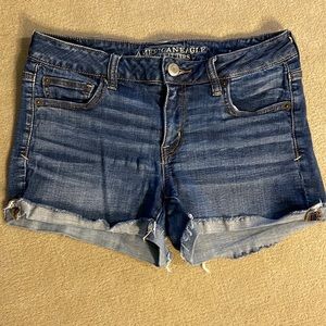 American Eagle Shortie Super Stressed Jean shorts